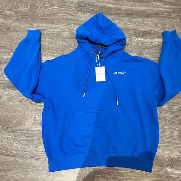 Off-White Other - Authentic Blue Off White Logo Hoodie NWT Size Medium